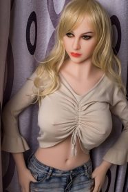 Păpușă reală, blondă, sexy, pisicuță, 161 cm (1)