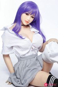 Fioletowe włosy Anime Love Doll - Drothy 158 cm / 5.2 ft