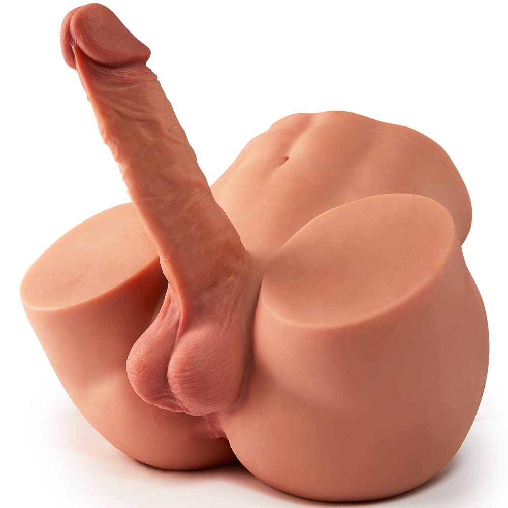 Bunda de boneca de brinquedo sexual masculino com vibrador e testículos realistas - Brian