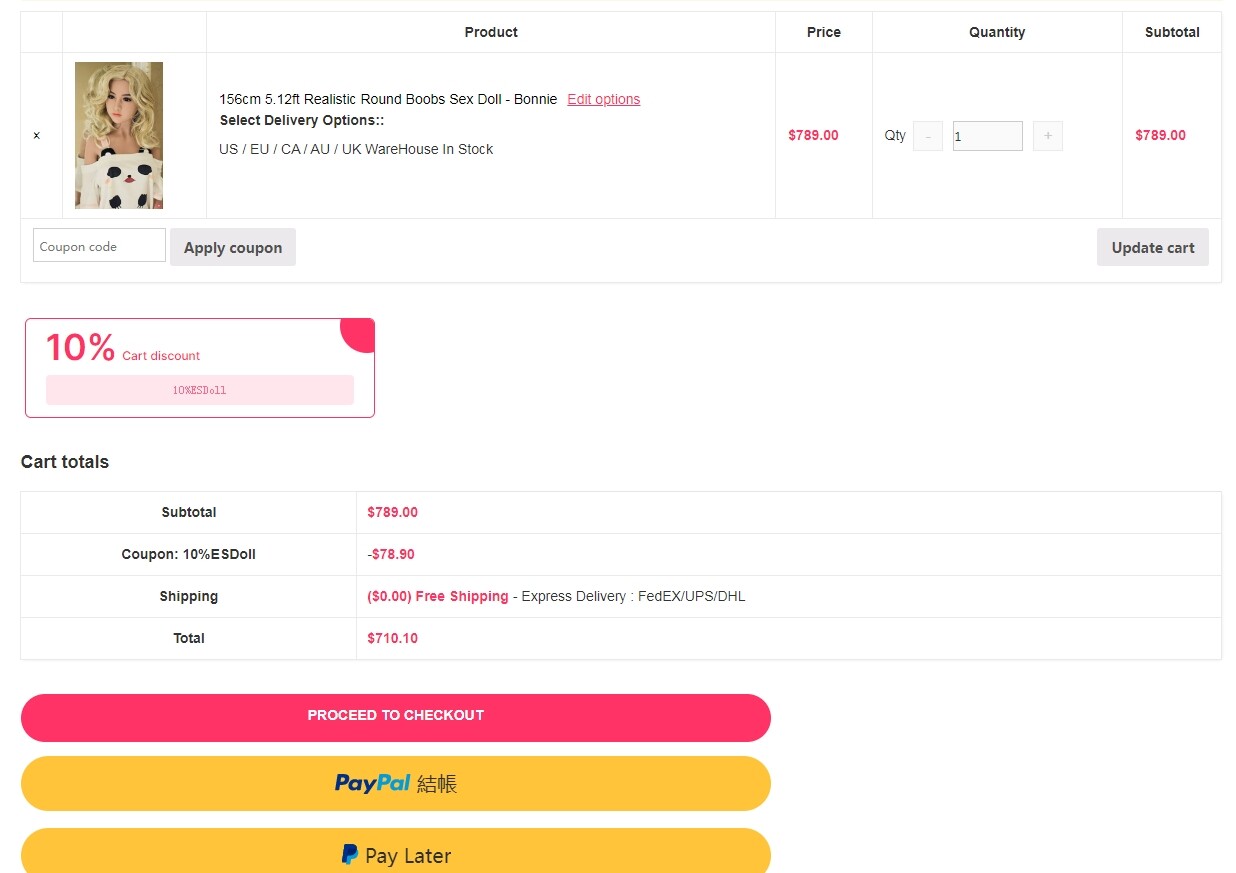 add to cart and checkout