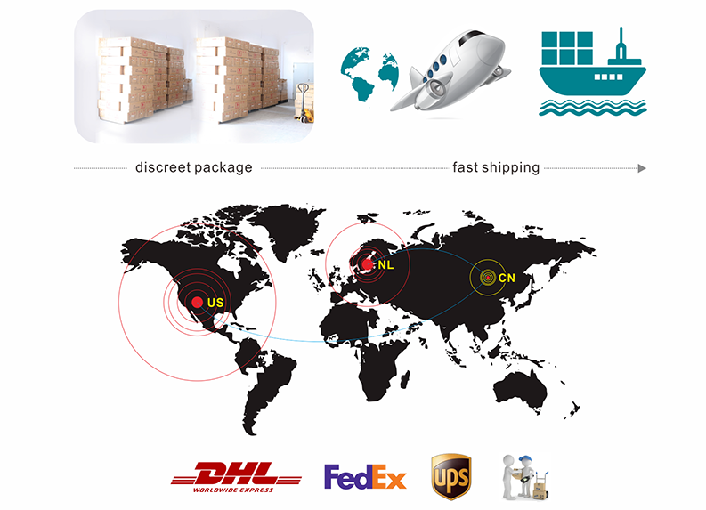 ES Doll Warehouse-locatie in de VS en Europa